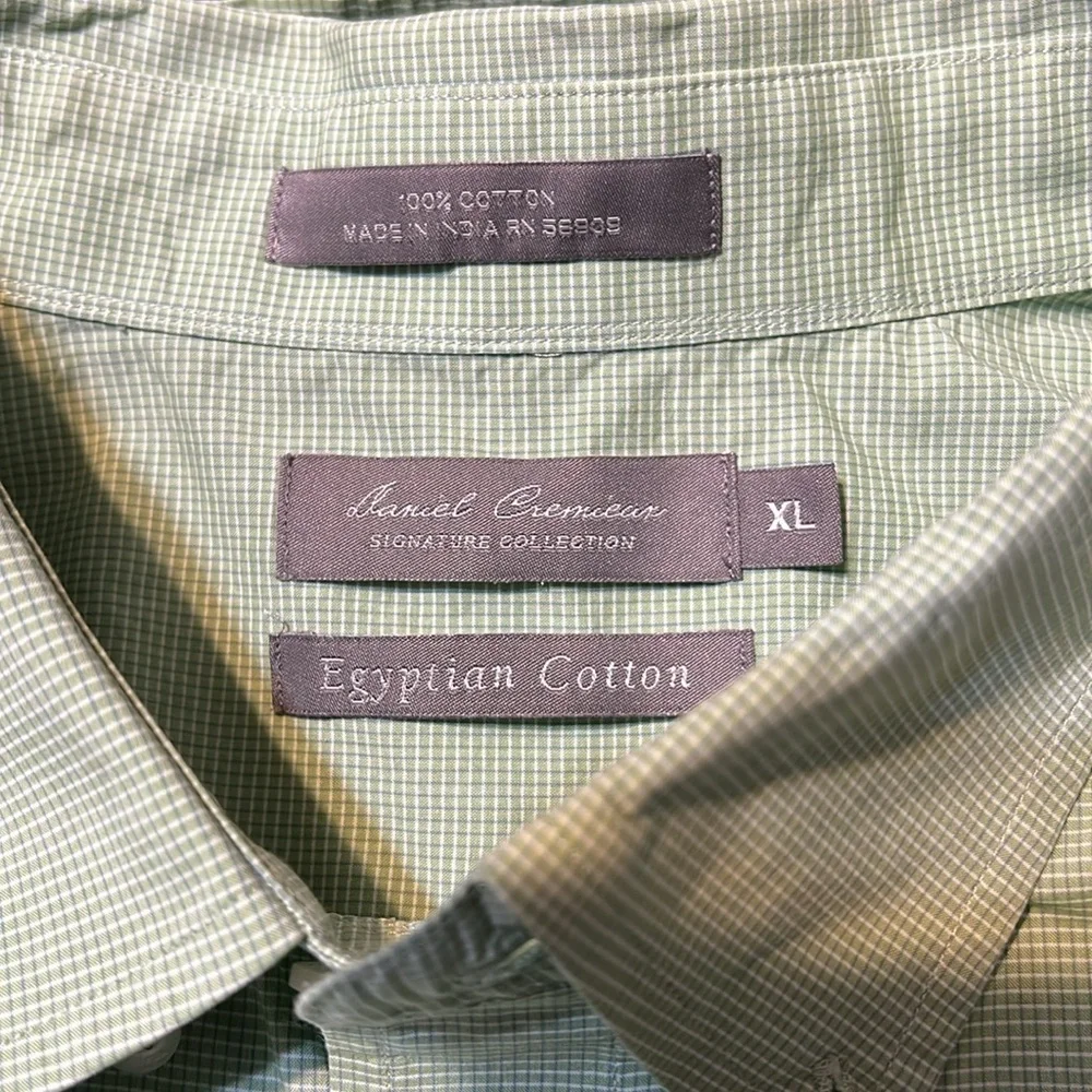 Daniel Cremieux Plaid Long Sleeve Button Down Shirt Green White Men’s XL